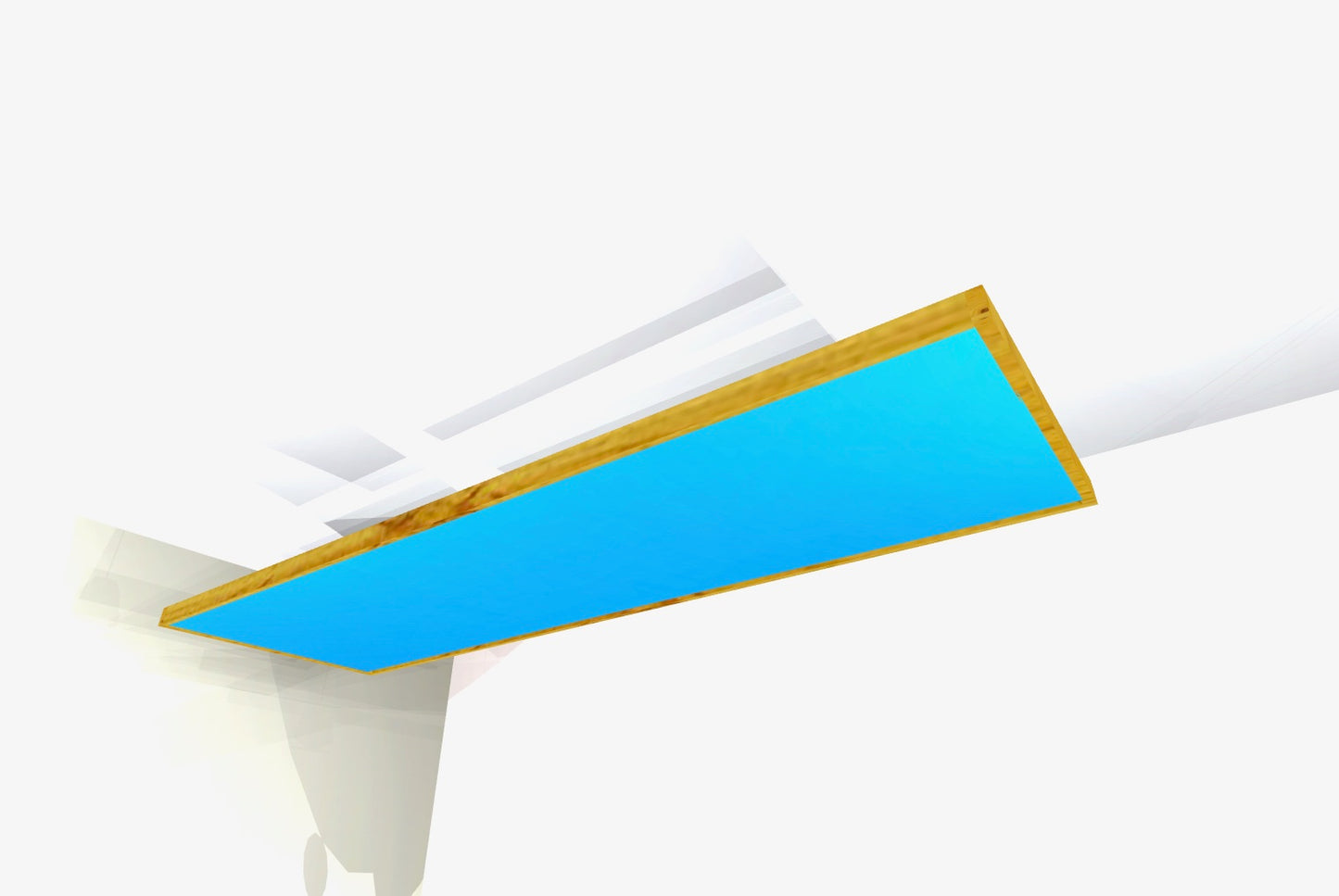 CEILING BAFFLE - Sky Blue & Golden Pecan