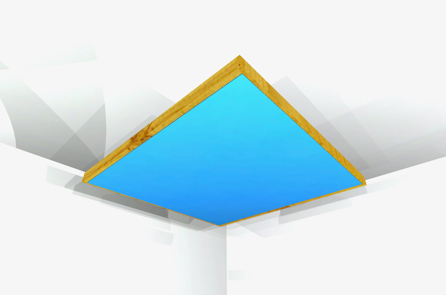 CEILING BAFFLE - Sky Blue & Golden Pecan