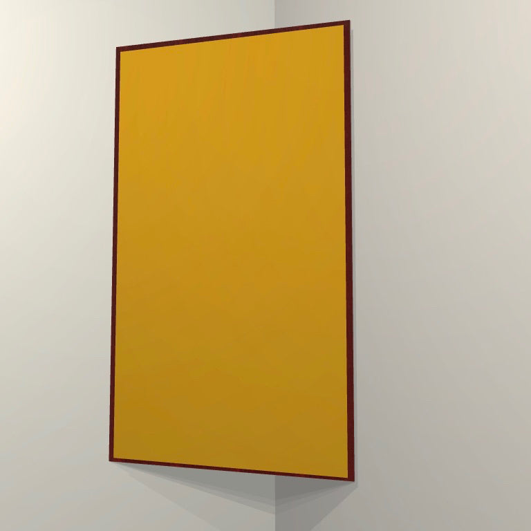 CORNER BASS TRAP - GOLD & RED MAHOGANY FRAMED