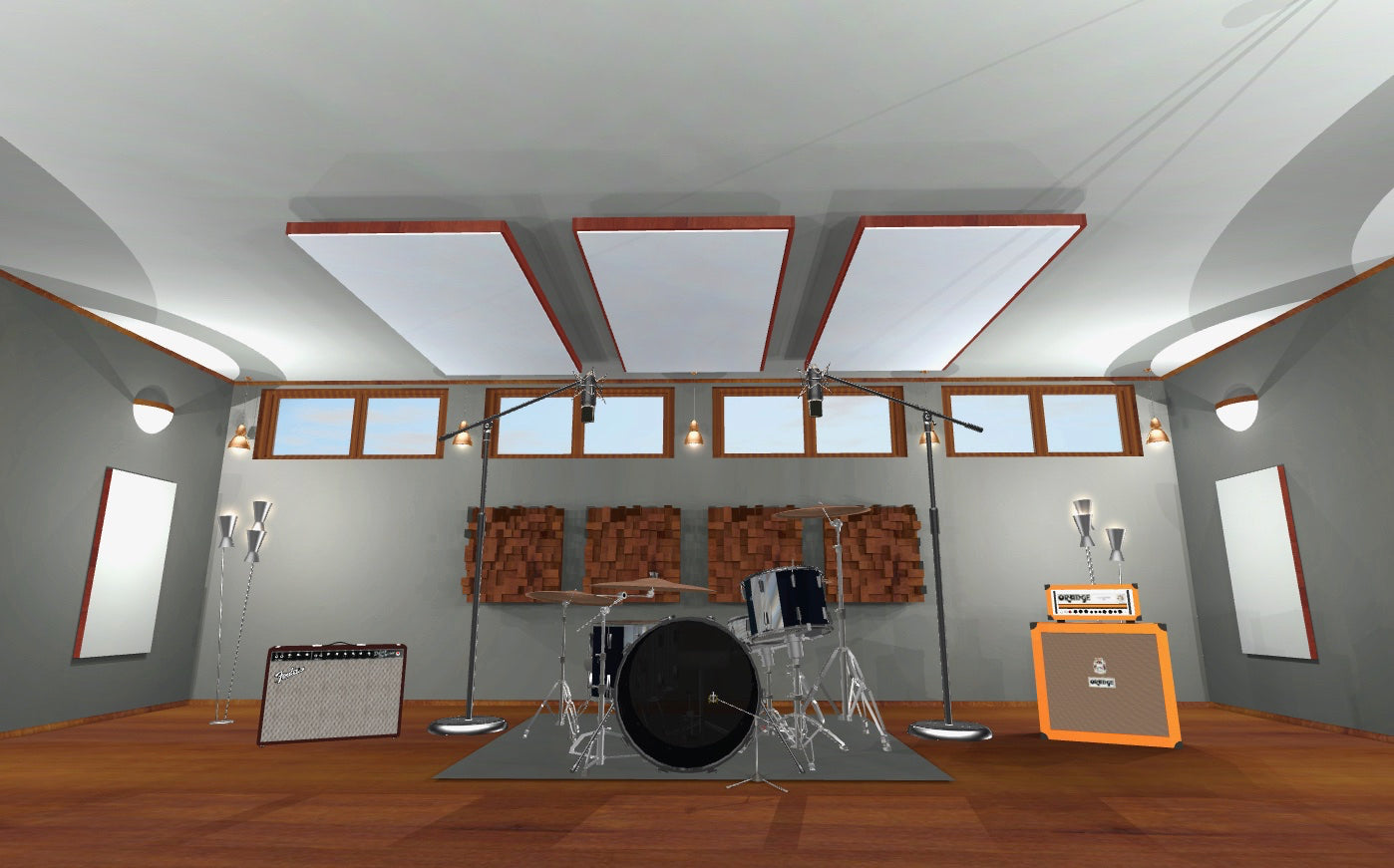 CEILING BAFFLE - Aluminum & Gunstock