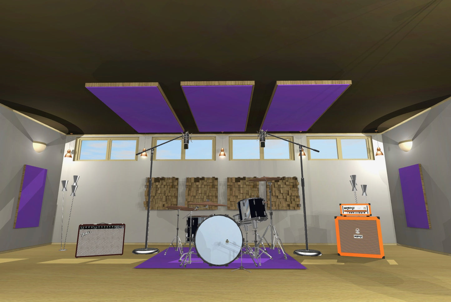 CEILING BAFFLE - Grape & Special Walnut