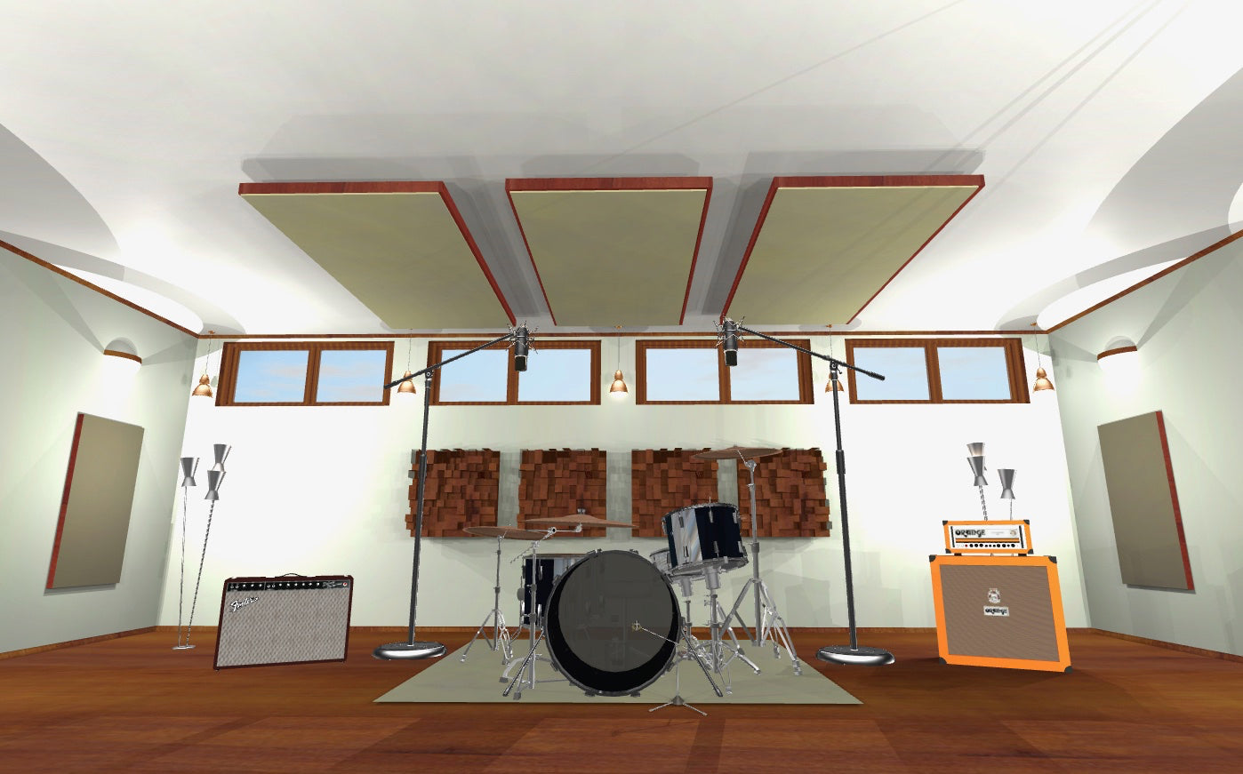 CEILING BAFFLE - Khaki & Gunstock