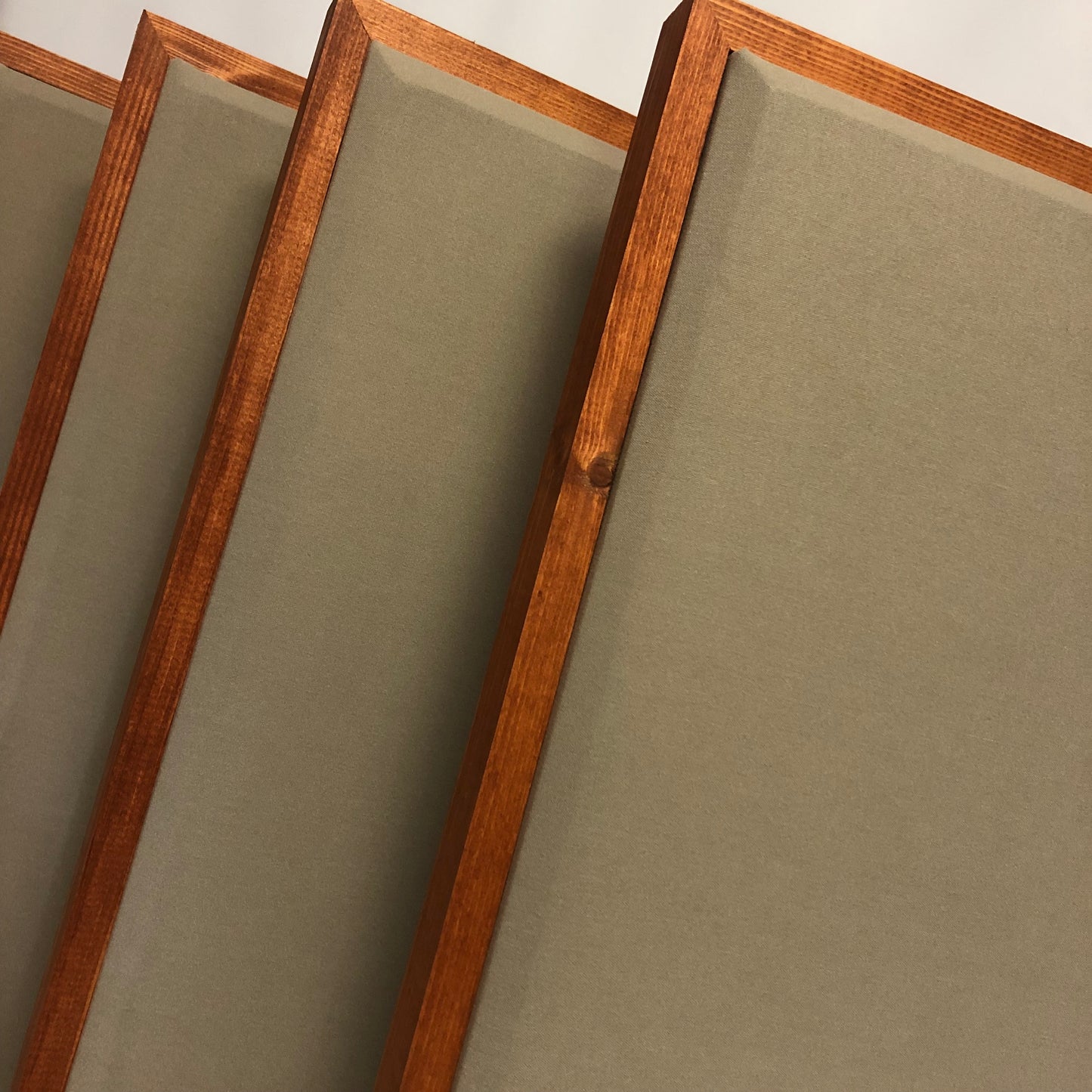ACOUSTIC PANEL - KHAKI & GUNSTOCK FRAMED
