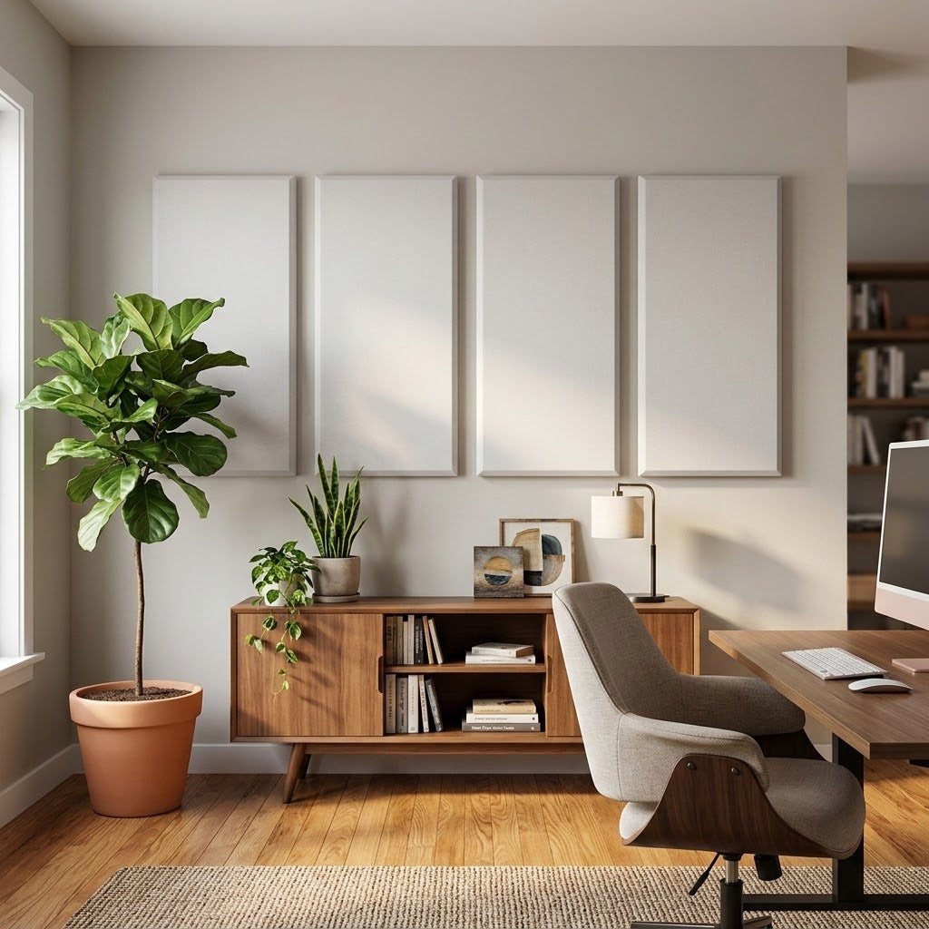 Acoustic Panel - White with Beveled Edges