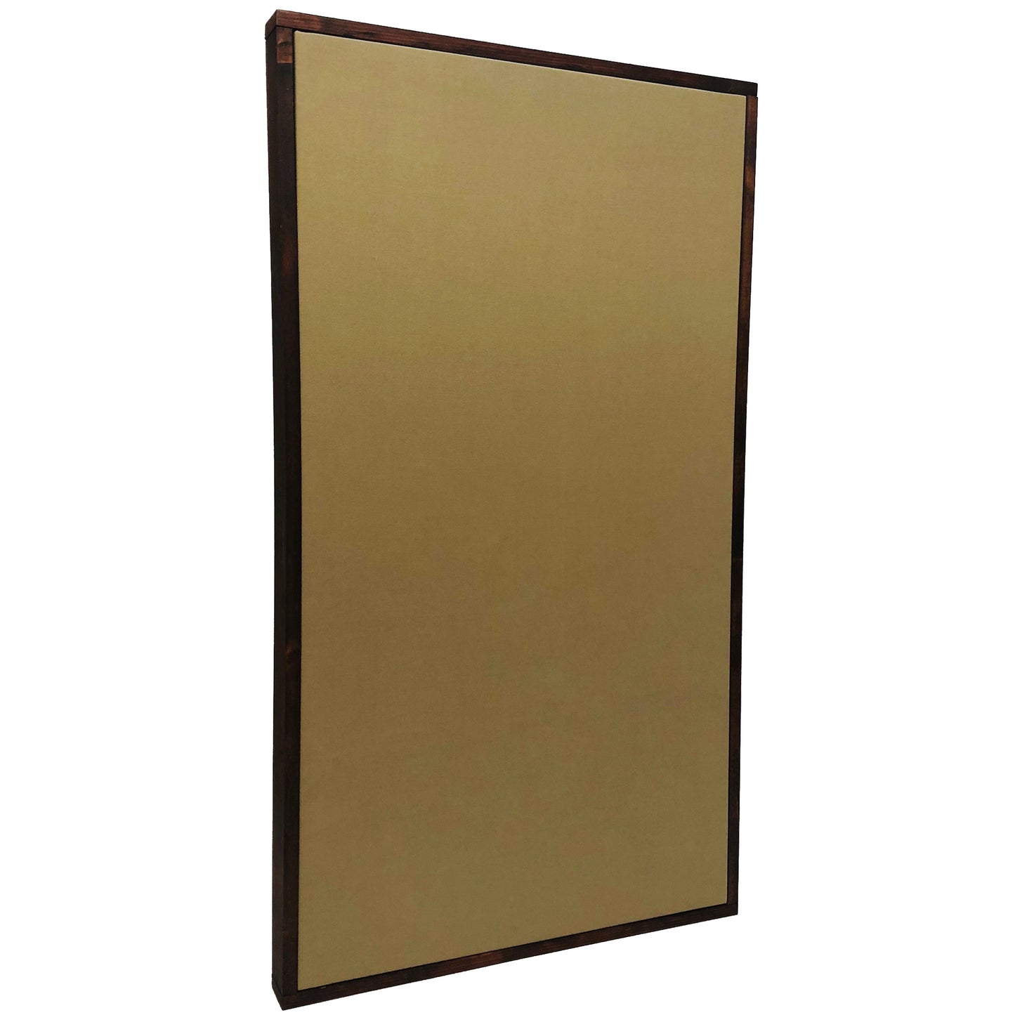 ACOUSTIC PANEL - KHAKI & RED MAHOGANY FRAMED